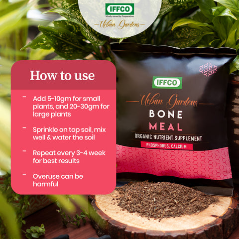 Bone Meal - Organic Phosphorus + Calcium Fertilizer, Slow Release Powder