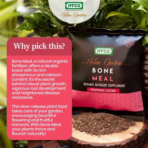 Bone Meal - Organic Phosphorus + Calcium Fertilizer, Slow Release Powder