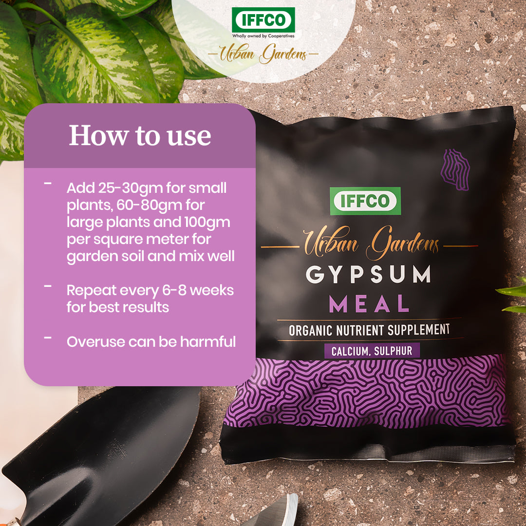 Gypsum Meal - Organic Calcium Sulphate Fertilizer & Soil Conditioner, Slow Release Powder.