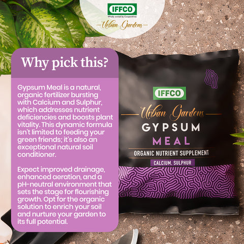 Gypsum Meal - Organic Calcium Sulphate Fertilizer & Soil Conditioner, Slow Release Powder.