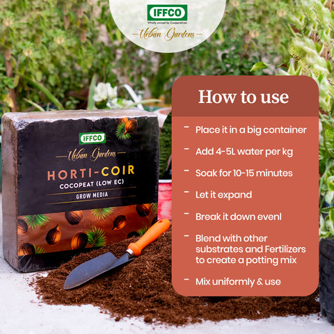 Horti Coir - Coco Peat Grow Media (Low EC)