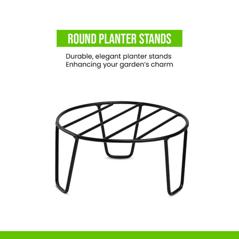 Round Metal Planter Stand (Set of 4)