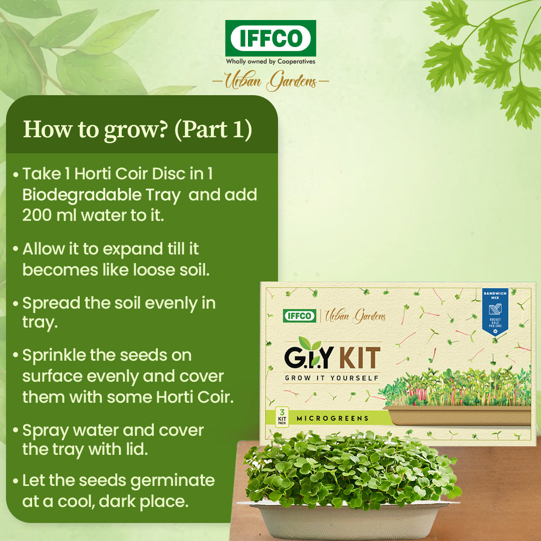Grow It Yourself (GIY) Microgreens Kit - NOODLE MIX (3 Tray Pack)