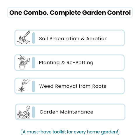 6-Piece Garden Tool Set With Gloves